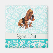 Basset Hound; Cute Fridge Magnet