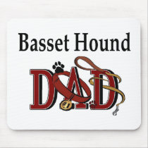Basset Hound Dad Gifts Mouse Pad