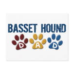 BASSET HOUND DAD Paw Print Postcards