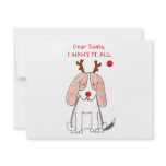Basset Hound Dear Santa Invites