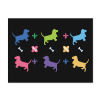 Basset Hound Designer Card Postcard