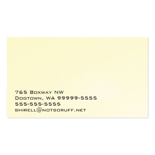 Basset Hound Dog Business Business Cards (back side)