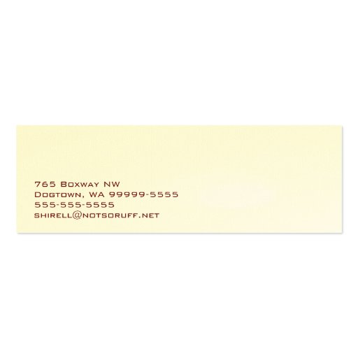 Basset Hound Dog Business Business Cards (back side)