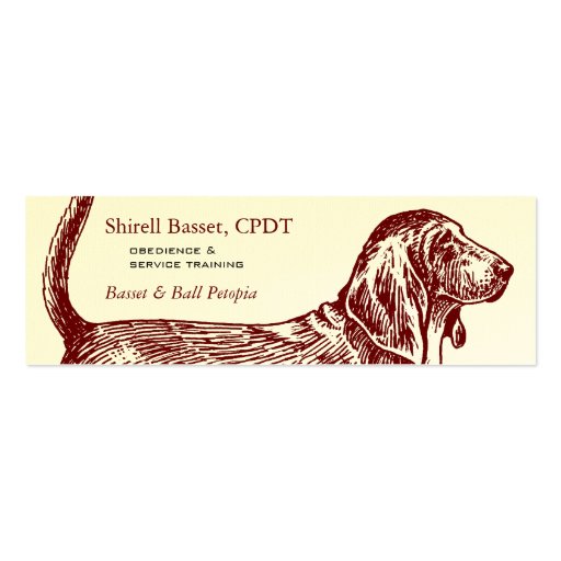 Basset Hound Dog Business Business Cards (front side)