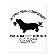 Basset hound Dog Daddy Postcard