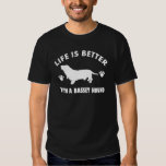 basset hound dog design shirt