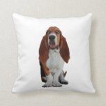 basset hound christmas pillow