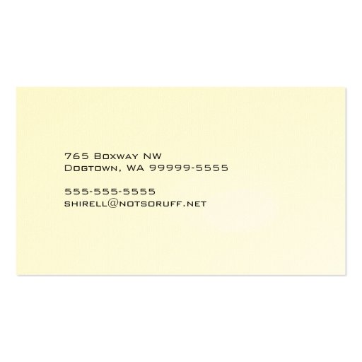 Basset Hound Dog Textured Look Business Card Templates (back side)