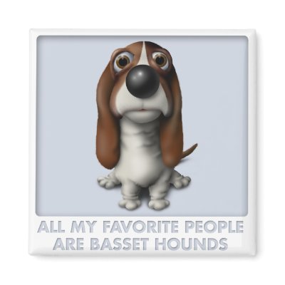 Basset Hound Favorite Fridge Magnet by cartoondogs