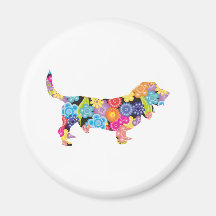 Basset Hound Fridge Magnets