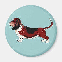 Basset Hound Fridge Magnets