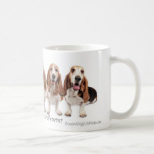 Basset Hound Friends Forever Coffee Mugs