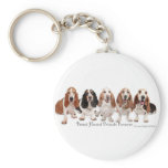 Basset Hound Friends Forever Keychains