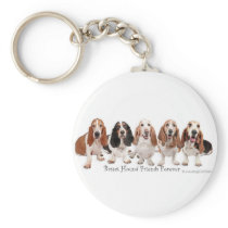 Basset Hound Friends Forever Keychains