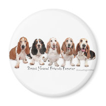 Basset Hound Friends Forever Magnet