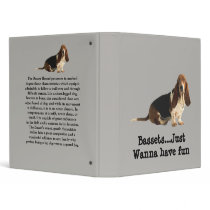 Basset Hound Fun Loving Binder