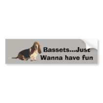 Basset Hound Fun Loving Bumper Sticker