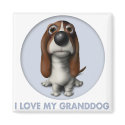 Basset Hound Granddog magnets by cartoondogs Basset Hound Granddog magnets