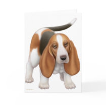 Basset Hound Greeting Card by twopurringcats Basset Hound Greeting Card