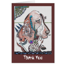 Basset Hound Greeting Card