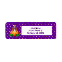 Basset Hound Halloween Jack-O-Lantern labels