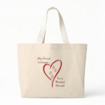 Basset Hound Heart Belongs Canvas Bags
