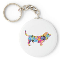 Basset Hound Keychain