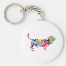 Basset Hound Keychain