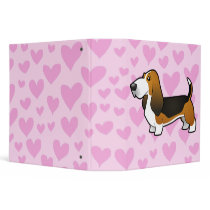 Basset Hound Love Vinyl Binder