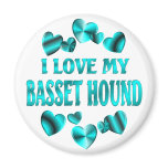 BASSET HOUND Love Refrigerator Magnets