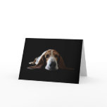 Basset Hound lying down Cards