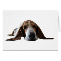 Basset Hound lying down Greeting Card