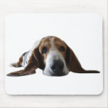 Basset Hound lying down Mouse Pads