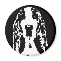 Basset Hound Magnet by pupaya Basset Hound Magnet