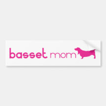 Basset Hound Mom Bumper Stickers