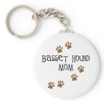 Basset Hound Mom Keychains