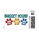 BASSET HOUND MOM Paw Print Postage