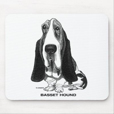 Basset Hound Mousepad by craggreality