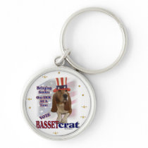 Basset Hound Political Humor keychains