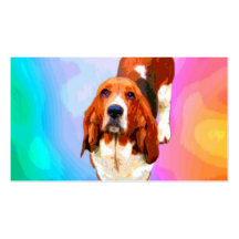 Basset Hound Pop Art Business Cards
