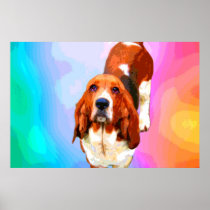 Basset Hound Pop Art Fine Art Prints