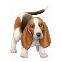 Basset Hound Poster Print by twopurringcats Basset Hound Poster Print