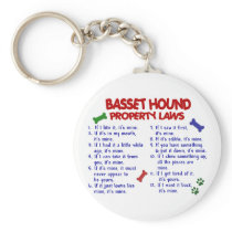 BASSET HOUND Property Laws 2 Key Chain