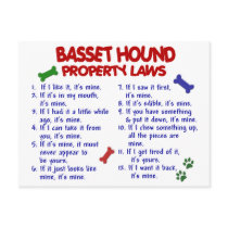 BASSET HOUND Property Laws 2 Postcard