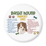 Basset Hound Property Laws 4 Refrigerator Magnets