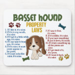 Basset Hound Property Laws 4 Mousepads