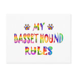 Basset Hound Rules Fun Postcards