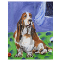 Basset Hound senses smiling moon flyers