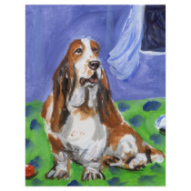 Basset Hound senses smiling moon letterhead