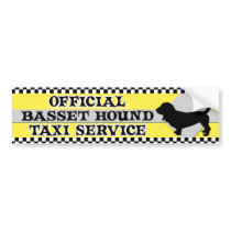 Basset Hound Taxi Service Bumper Sticker bumper stickers